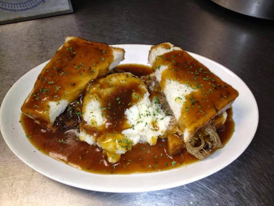 Hot Beef with mash