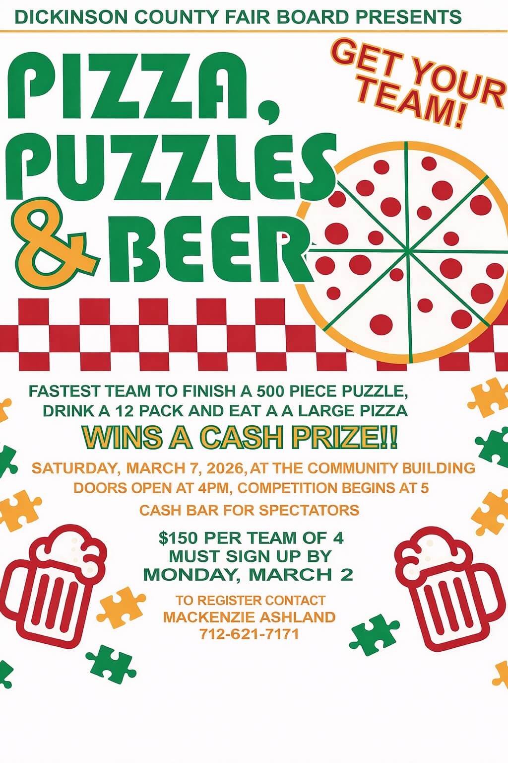 PIZZA, PUZZLES & BEER COMPETITION