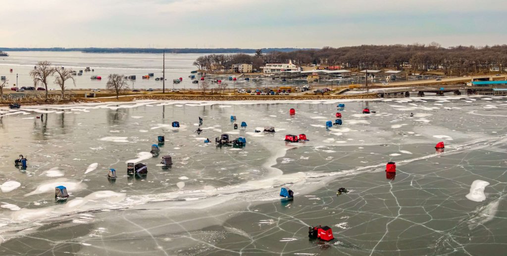 Winter Ice Fishing in Okoboji