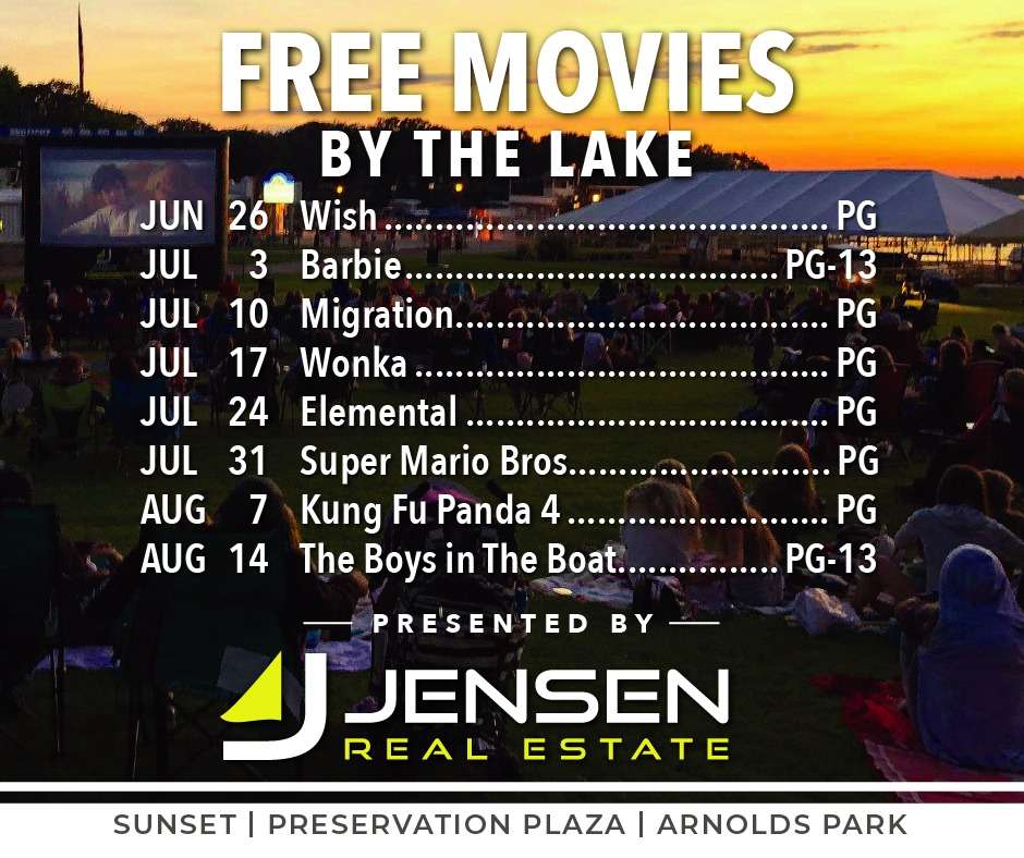 Free movies by the lake summer 2024 schedule
