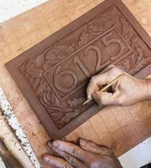 clay house number plaque teaser
