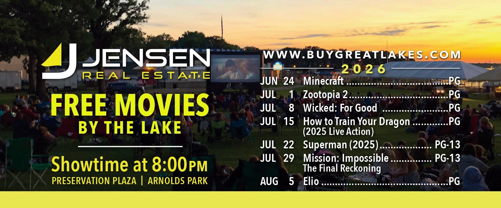 Free Movies by the Lake