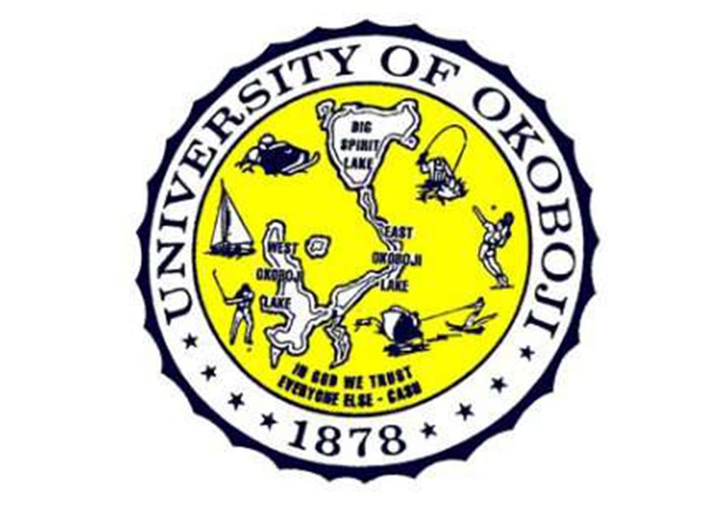 University of Okoboji Men’s Slow Pitch Softball Tournament 17 logo for u of o