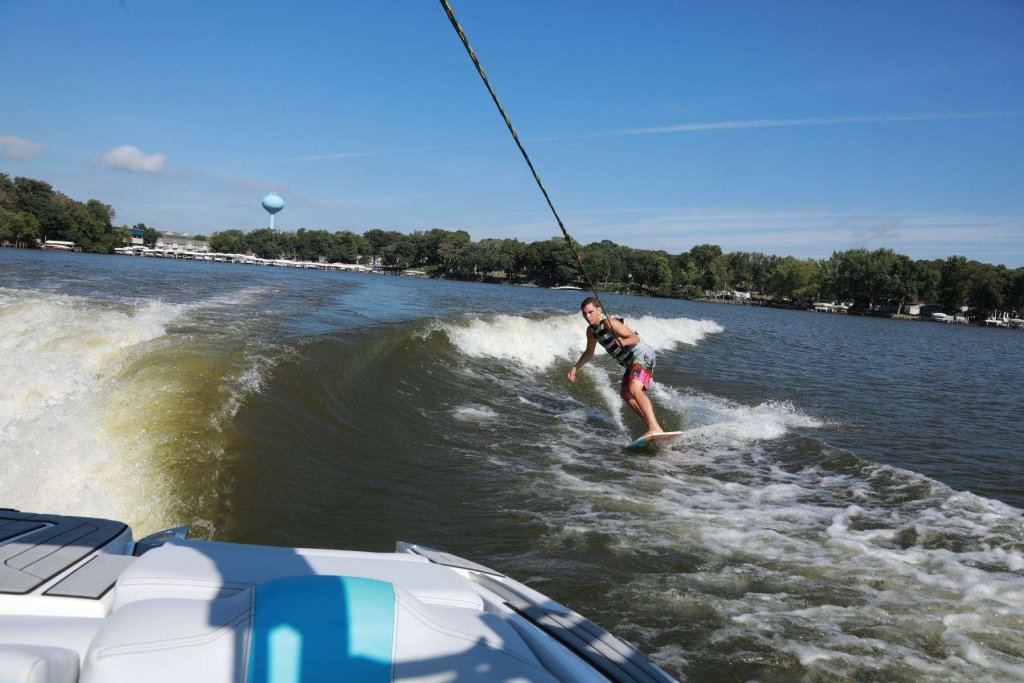 Wake Surfing in Okoboji