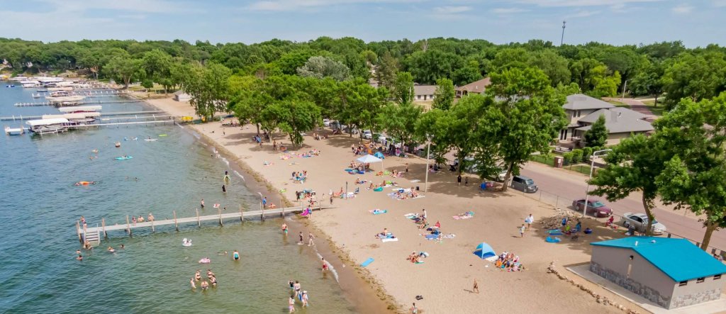 Terrace Park Beach in West Okoboji, Iowa
