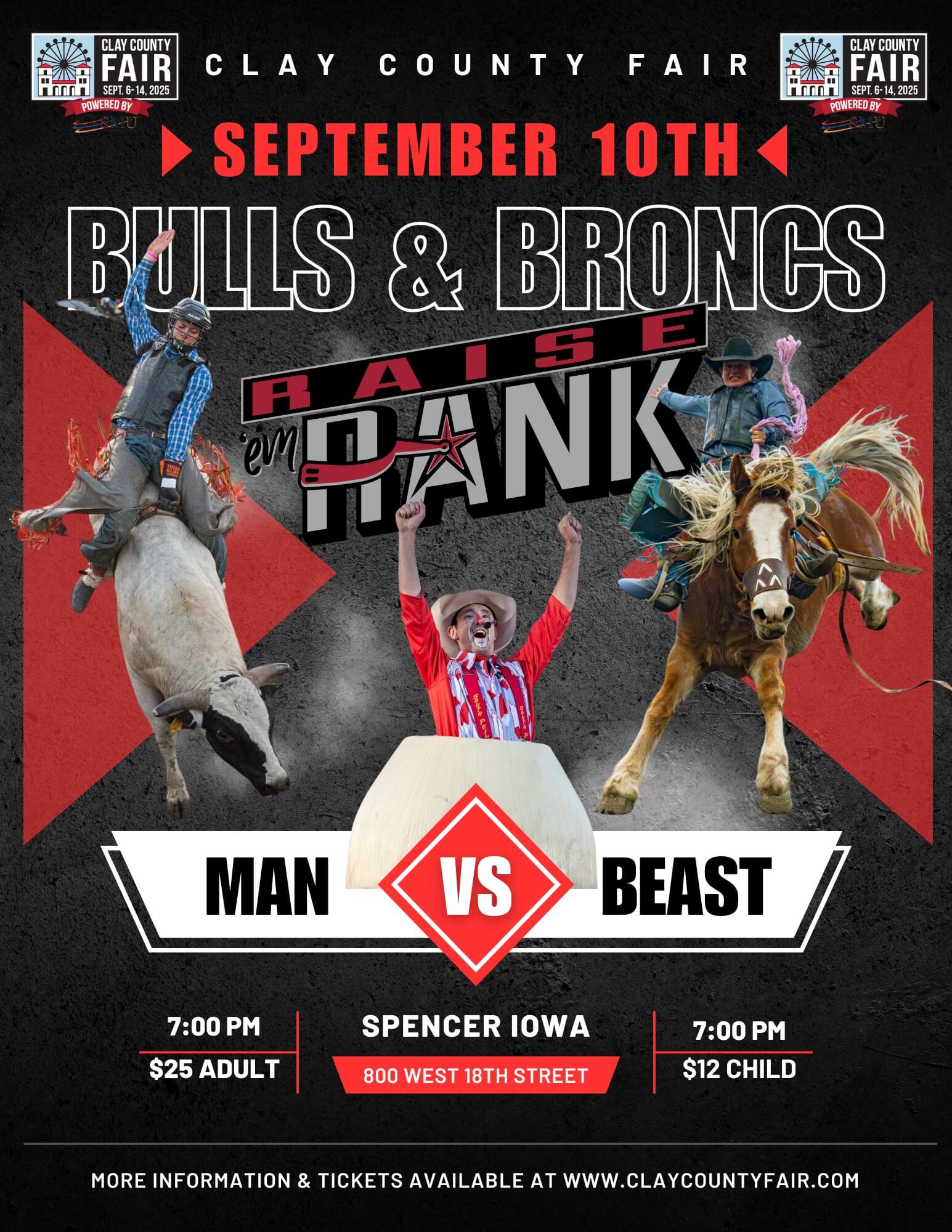 Clay County Fair Bulls and Broncs