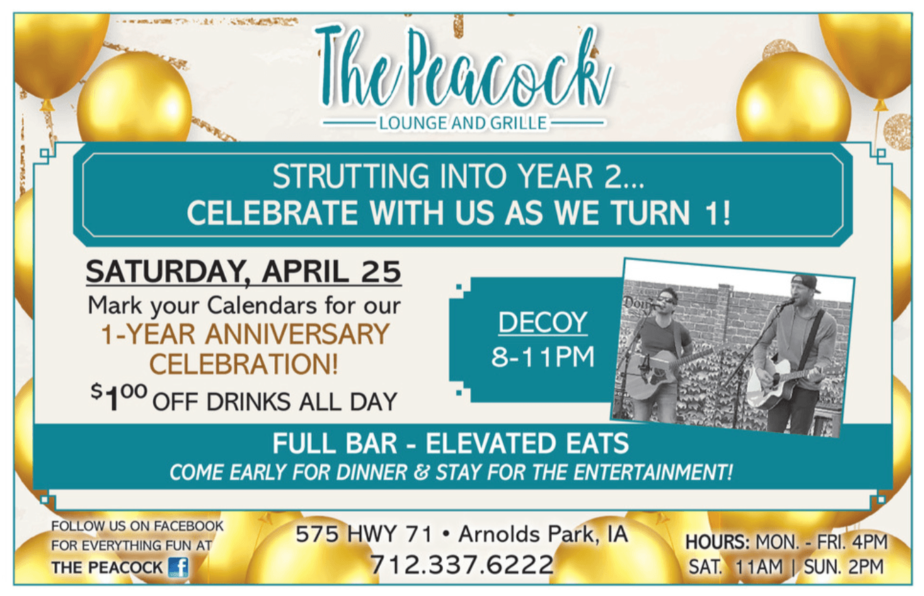 The peacock 1-Year Anniversary Celebration